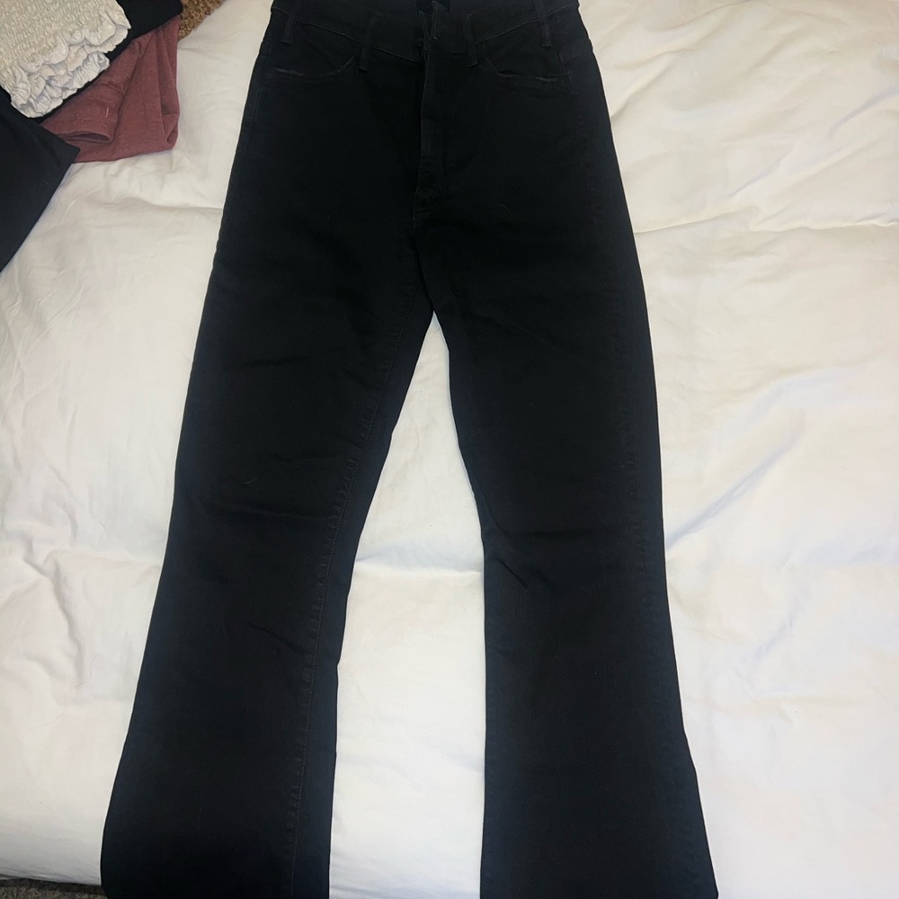 MOTHER Black Flare & Wide Leg Jeans